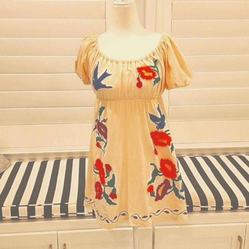 Vava by Joy Han Embroidered Boho style Top